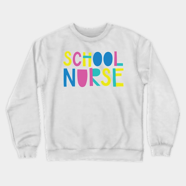 School Nurse Gift Idea Cute Back to School Crewneck Sweatshirt by BetterManufaktur